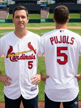 AUTHENTIC Albert Pujols Cardinals Home Jersey - Majestic Size 48 XL